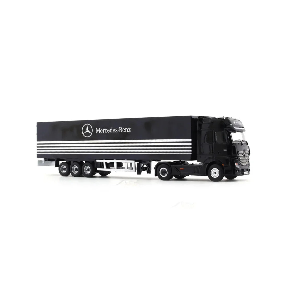 Premium scale diecast model car – Mercedes-Benz Container Truck Classic Edition, 1:64 Scale (Black) Collectible