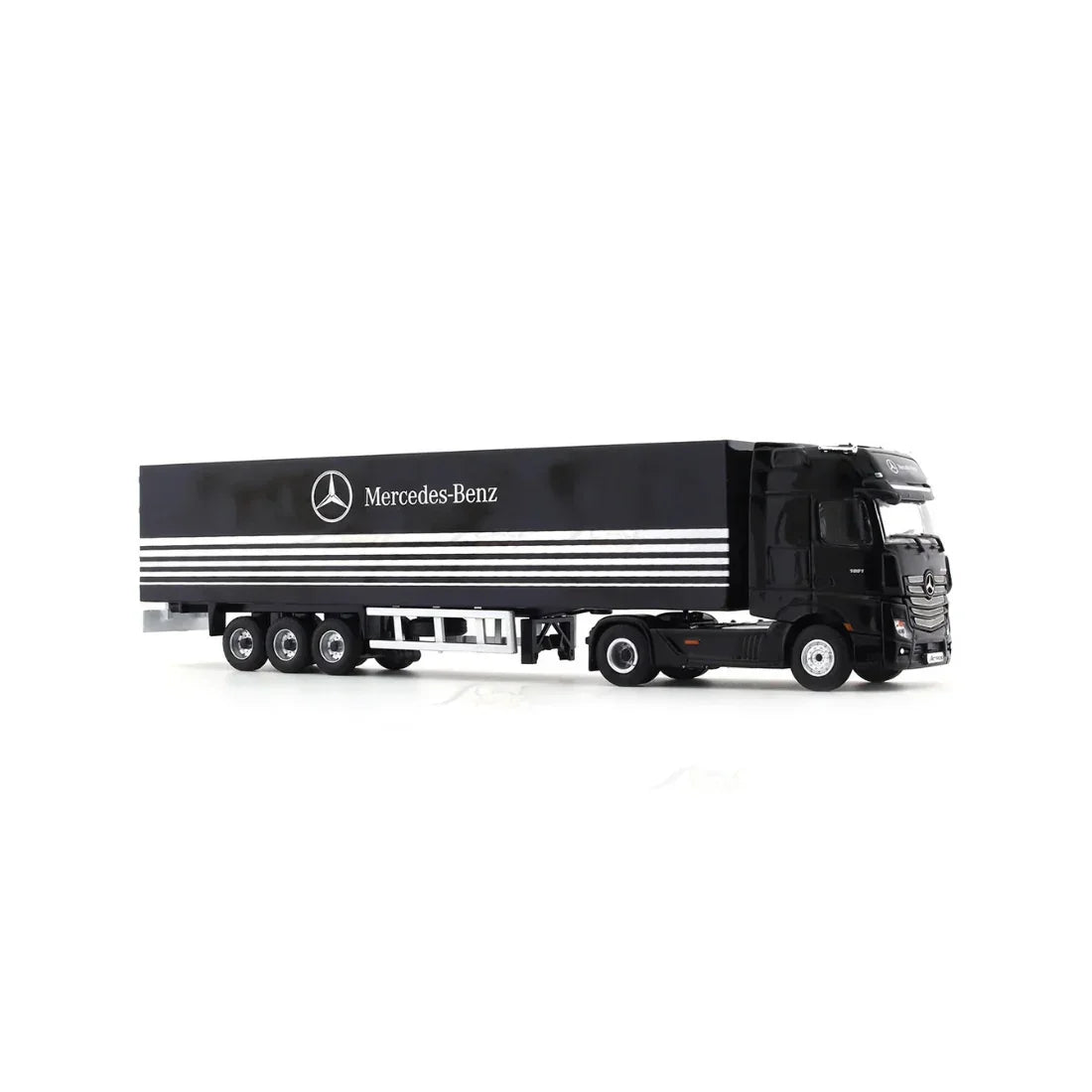 Premium scale diecast model car – Mercedes-Benz Container Truck Classic Edition, 1:64 Scale (Black) Collectible
