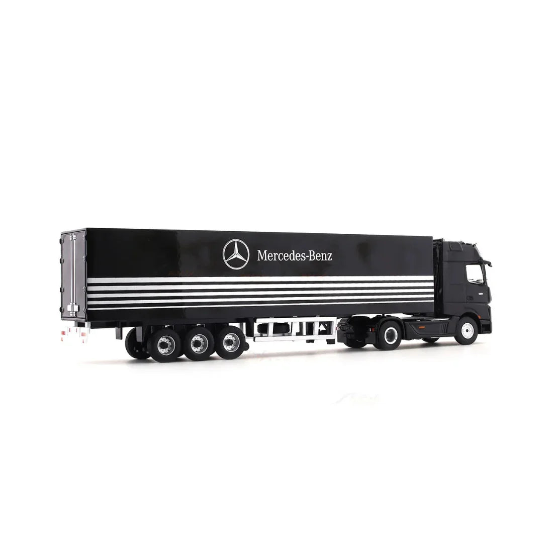 Premium scale diecast model car – Mercedes-Benz Container Truck Classic Edition, 1:64 Scale (Black) Collectible