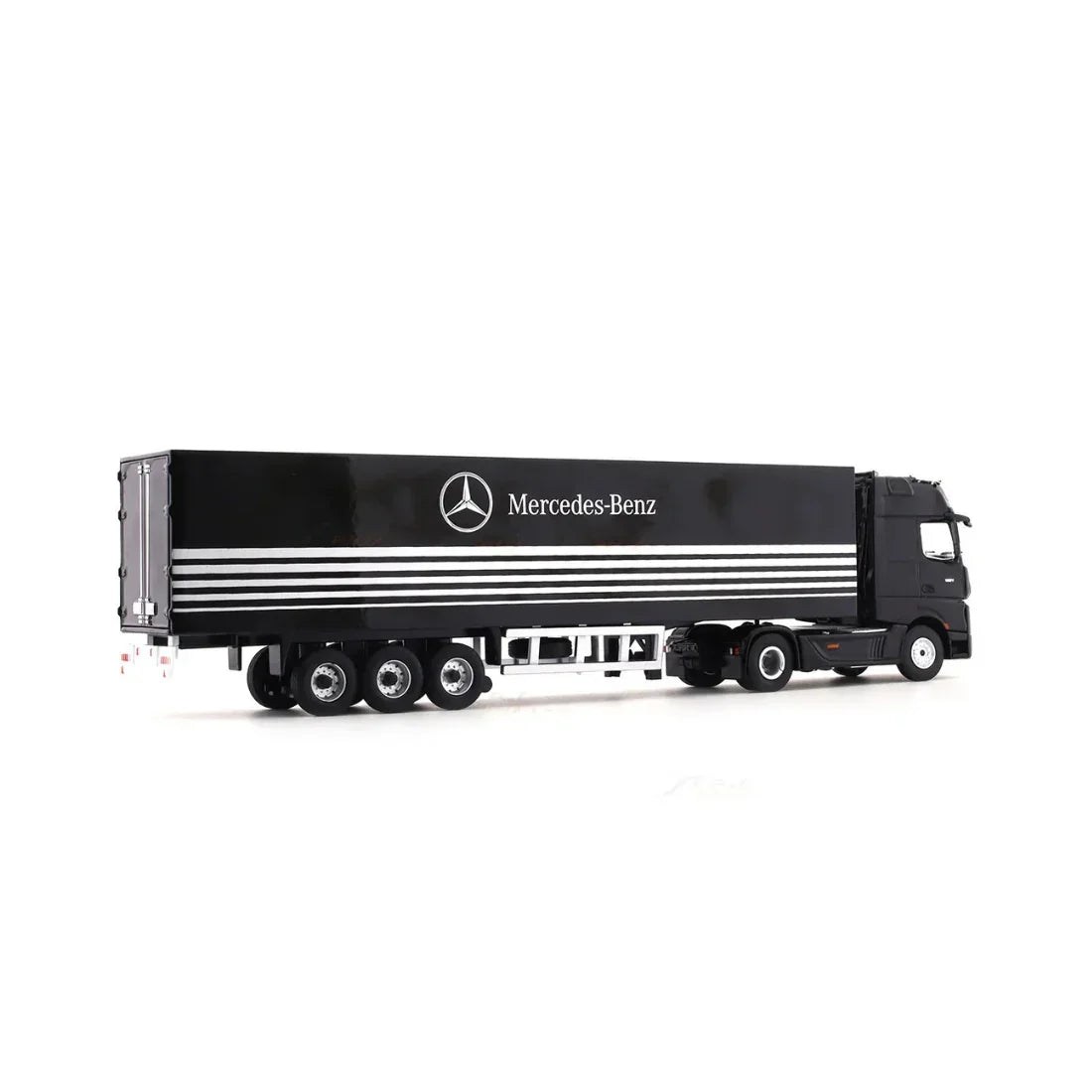 Premium scale diecast model car – Mercedes-Benz Container Truck Classic Edition, 1:64 Scale (Black) Collectible