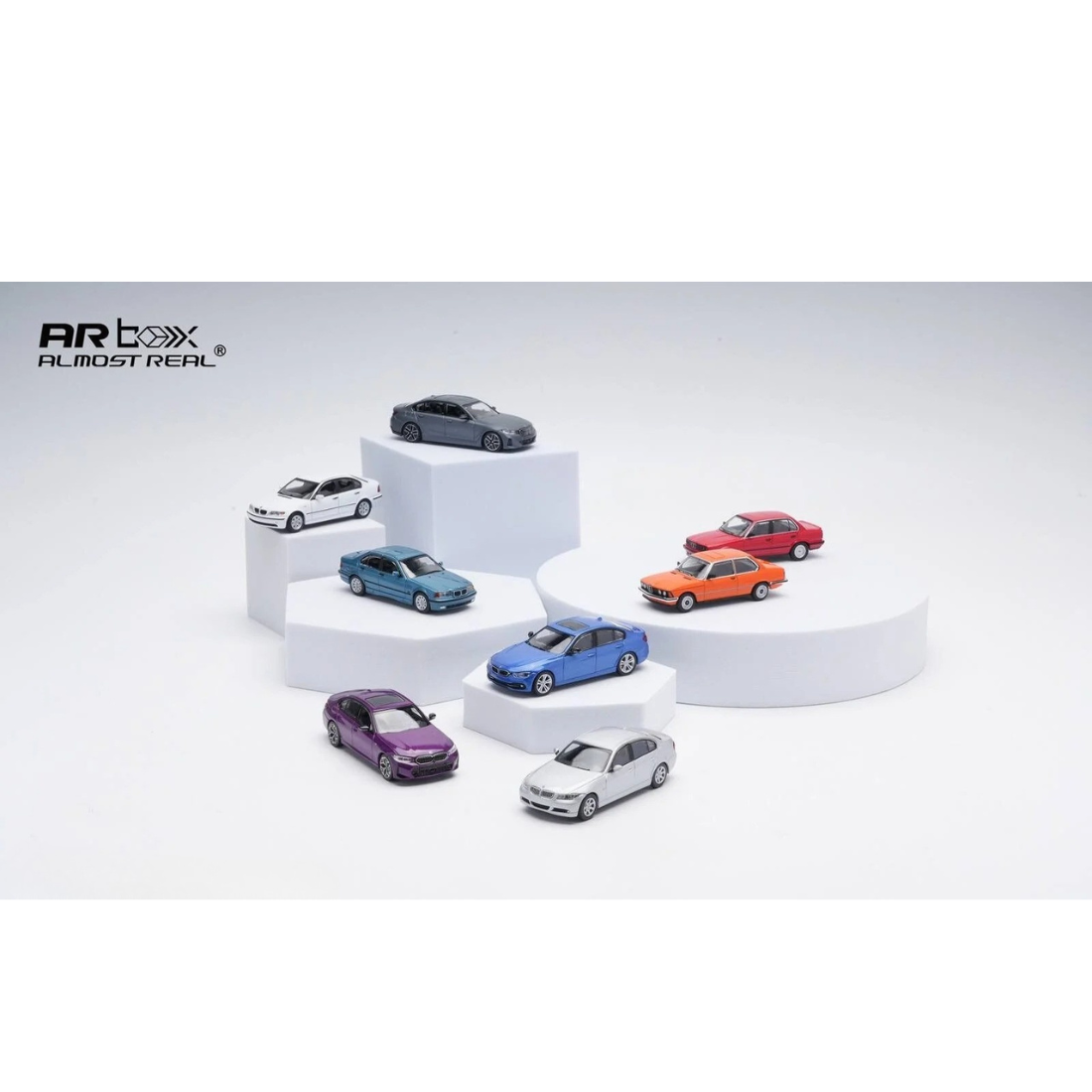 *PRE-ORDER* 50 Years of the BMW 3 Series 1:64 Miniature Collection (8 Cars Set), 1:64 Scale