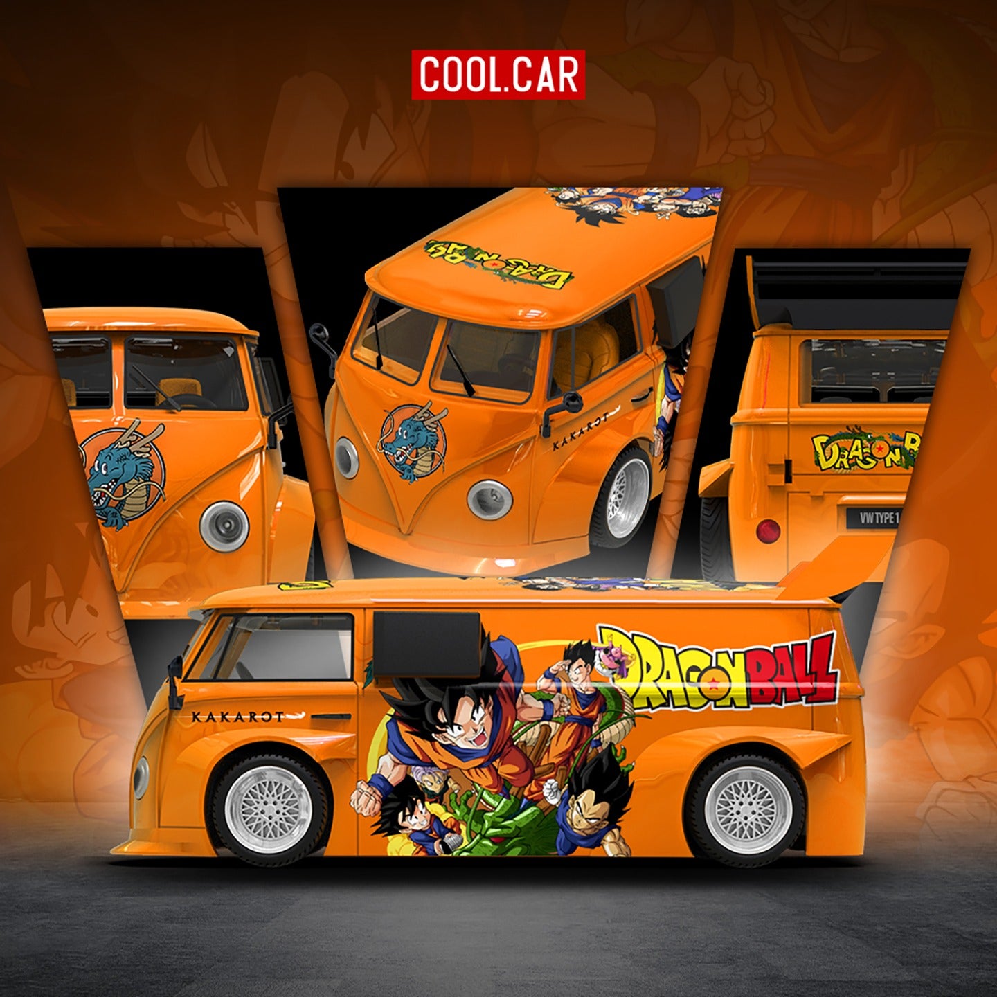 *PRE-ORDER* Volkswagen T1 Dragon Ball Painted, 1:64 Scale (Orange)