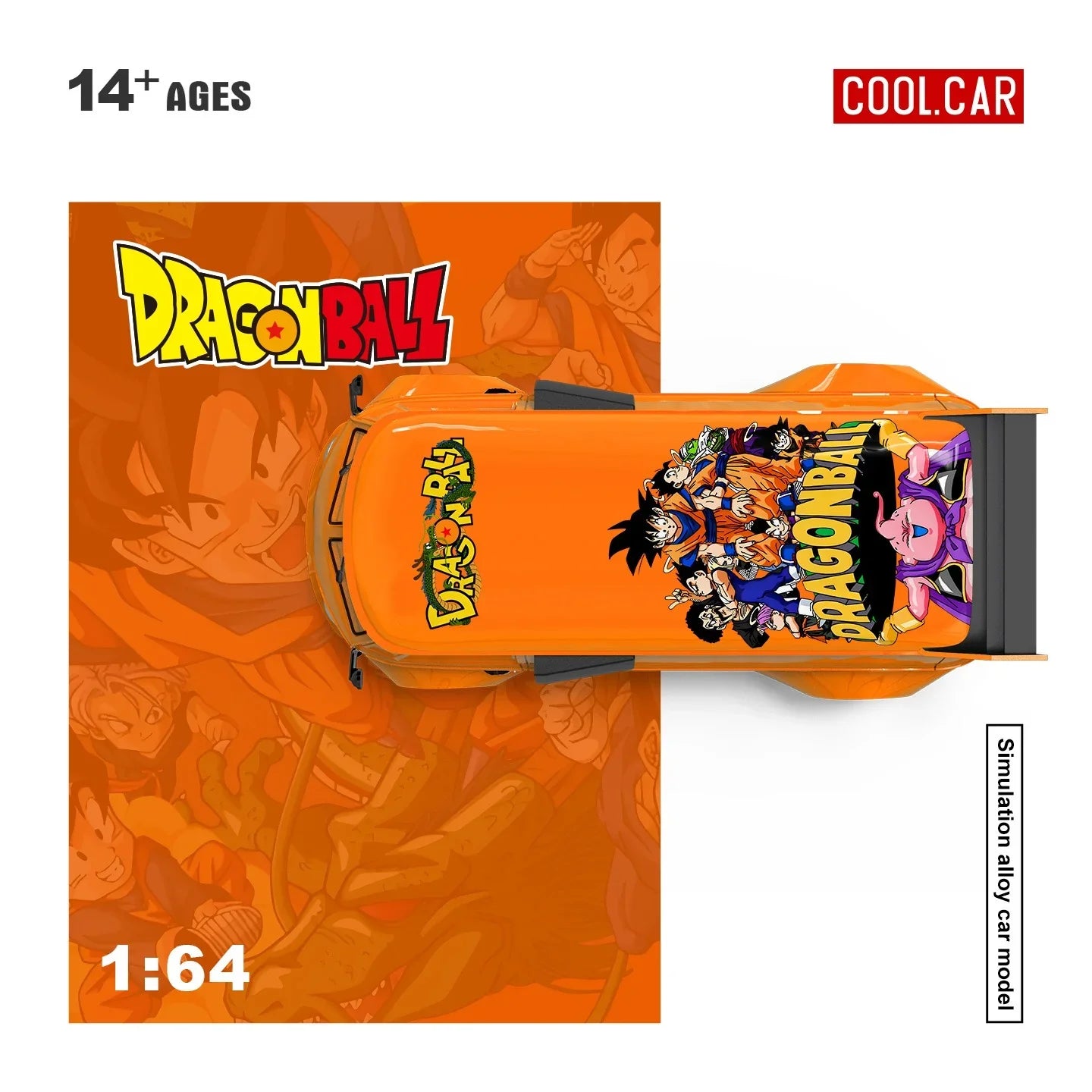 Premium scale diecast model car – *PRE-ORDER* Volkswagen T1 Dragon Ball Painted, 1:64 Scale (Orange) Collectible