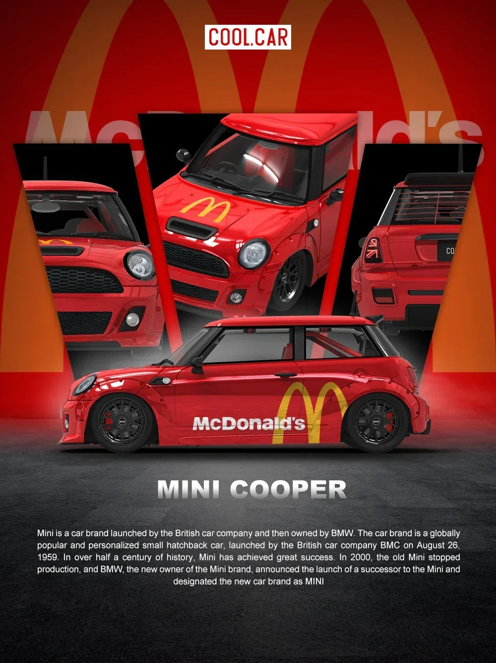 Premium scale diecast model car – *PRE-ORDER* CC-mini-McDonald's-Doll Edition, 1:64 Scale Collectible