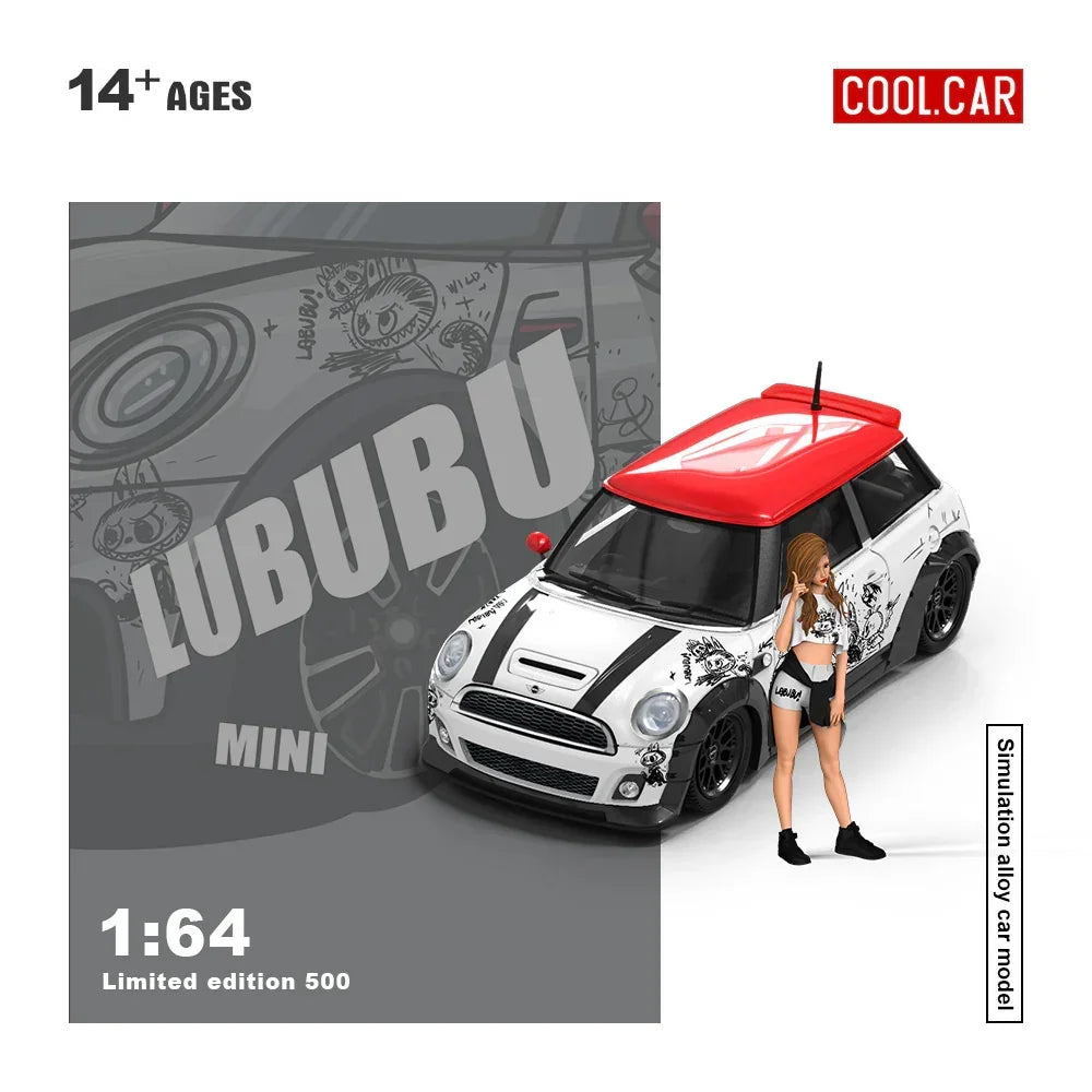 Premium scale diecast model car – *PRE-ORDER* CC-BMW Mini Cooper-LUBUBU-Figure Version, 1:64 Scale Collectible