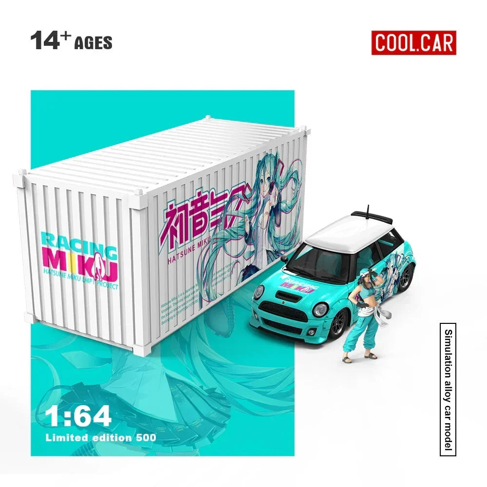 Premium scale diecast model car – *PRE-ORDER* CC-BMW Mini-Hatsune-Container Set, 1:64 Scale Collectible