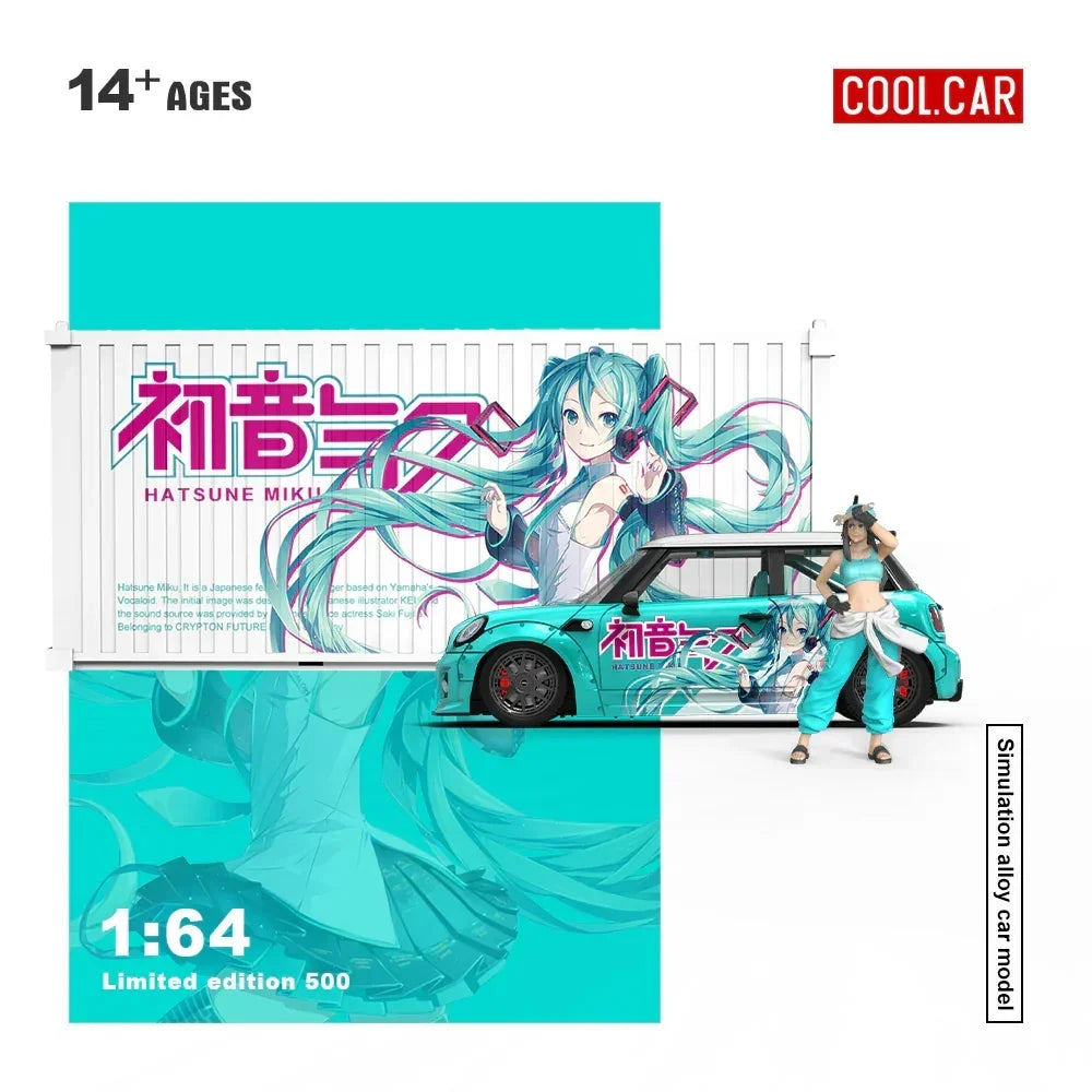 Premium scale diecast model car – *PRE-ORDER* CC-BMW Mini-Hatsune-Container Set, 1:64 Scale Collectible