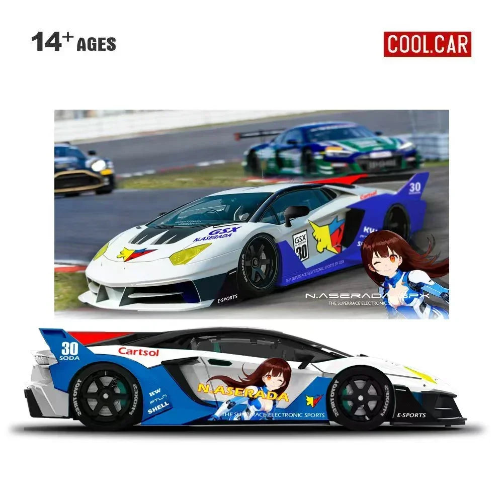 Premium scale diecast model car – *PRE-ORDER* Lamborghini GTEVO - High Intelligence Formula Livery, 1:64 Scale Collectible