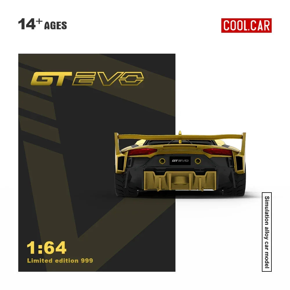 Premium scale diecast model car – *PRE-ORDER* Lamborghini GTEVO-V5 black and Gold Livery(Limited to 999), 1:64 Scale Collectible