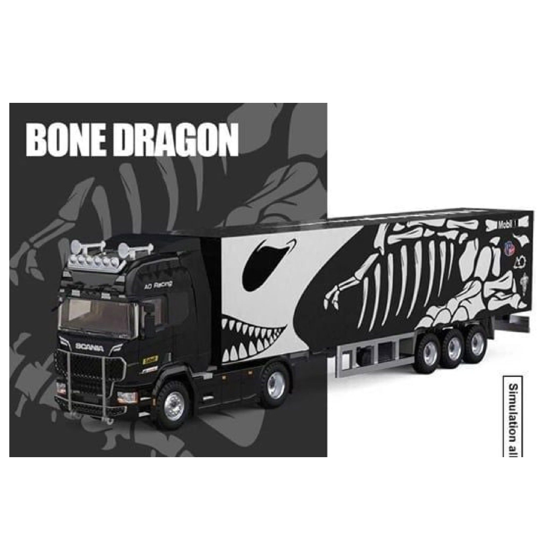 Scania Container Truck – Dinoco Livery, 1:64 Scale
