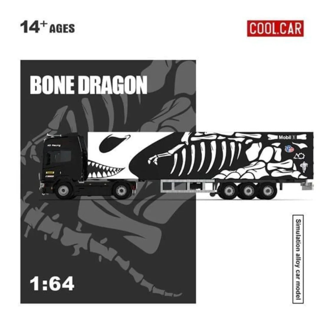 Premium scale diecast model car – Scania Container Truck – Dinoco Livery, 1:64 Scale Collectible