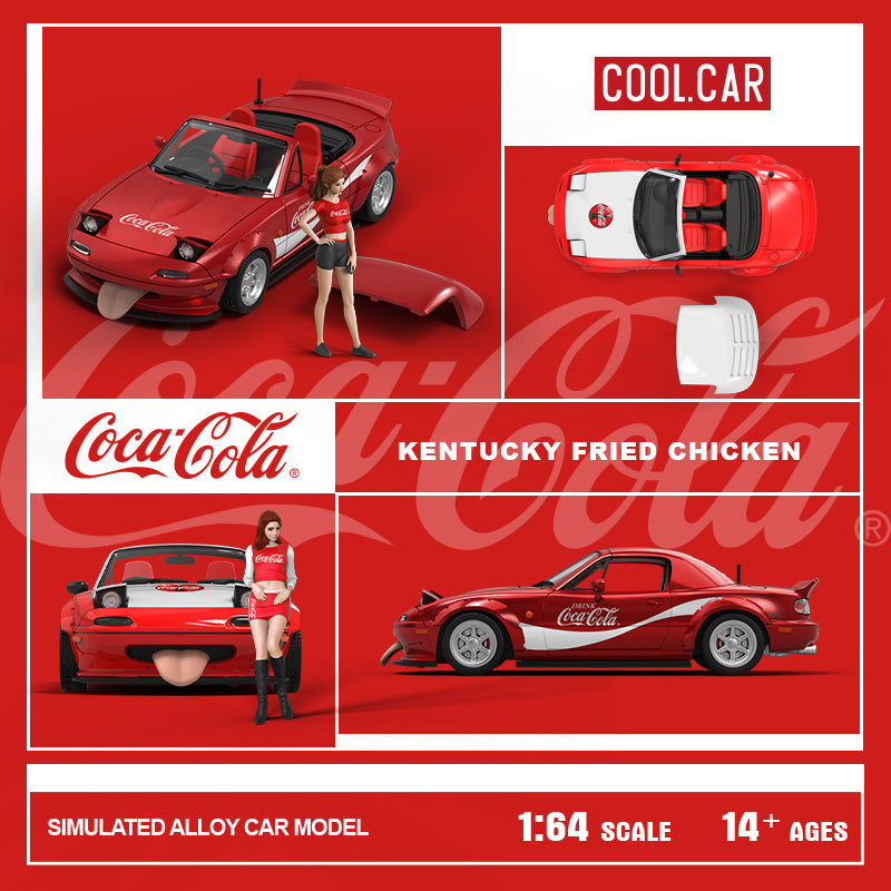 *PRE-ORDER CC-Mazda MX5-Red and White Cola(Limited Doll Edition 500), 1:64 Scale