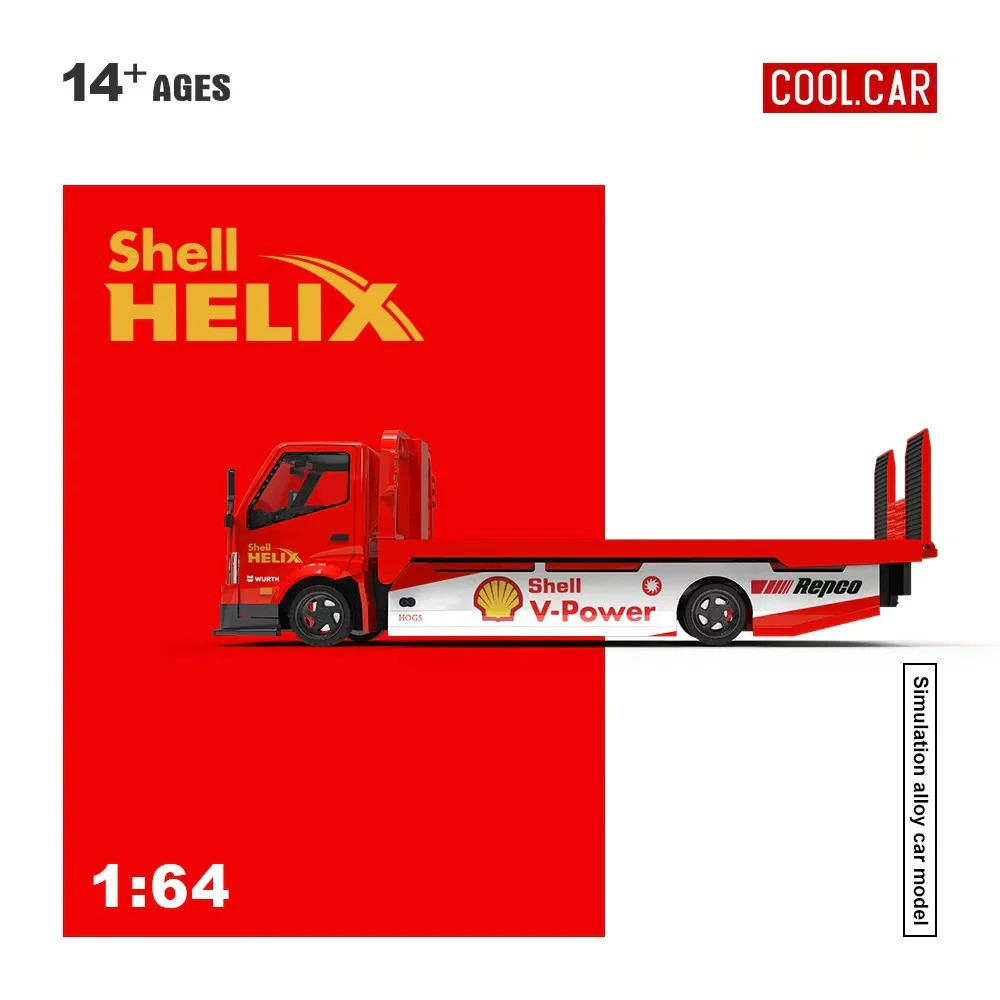 Hino H300 Transport Trailer - Shell Helix Livery, 1:64 Scale
