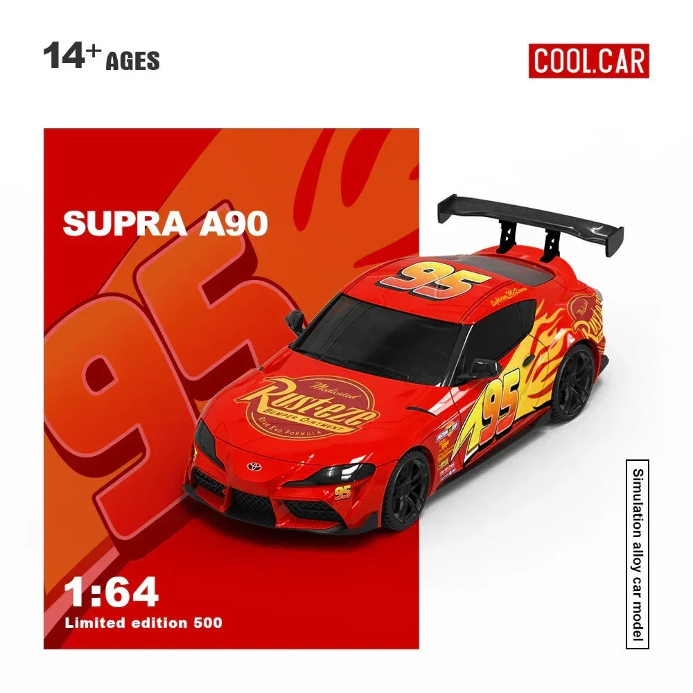 Premium scale diecast model car – *PRE-ORDER* A-Speedmaster A90-Lightning McQueen Livery Job(Limited Edition 500), 1:64 Scale Collectible