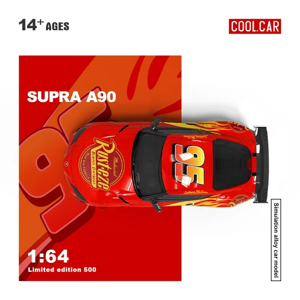 Premium scale diecast model car – *PRE-ORDER* A-Speedmaster A90-Lightning McQueen Livery Job(Limited Edition 500), 1:64 Scale Collectible