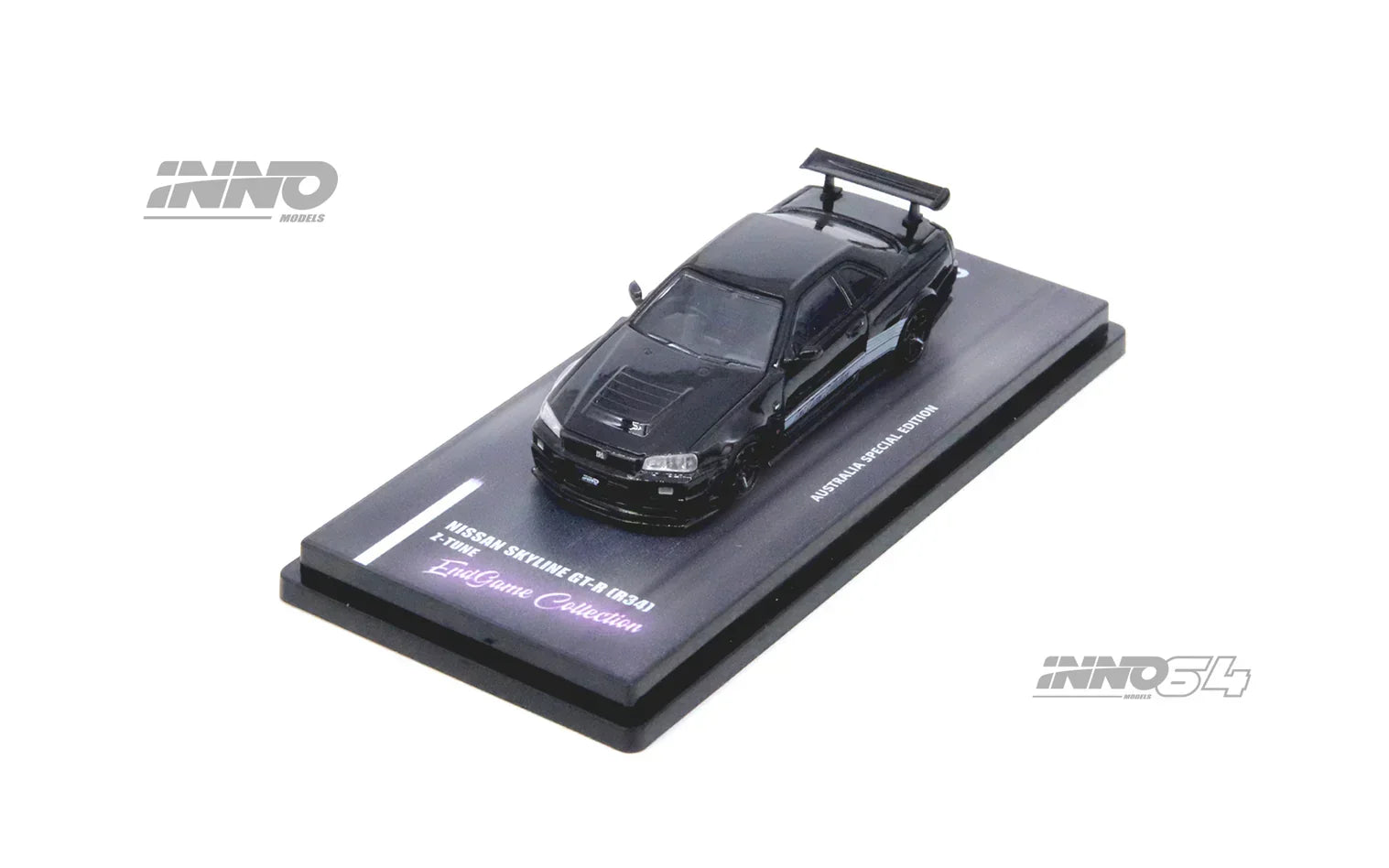 Premium scale diecast model car – *PRE-ORDER* Nissan Skyline GT-R (R34) Z-Tune "Endgame" Australia Special Edition(Purple) (Chanse of Black Pearl Chase Car), 1:64 Scale Collectible