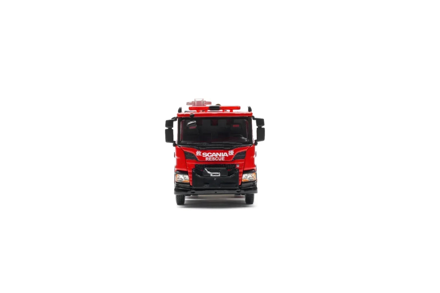 Premium scale diecast model car – *HEC 2026* Scania Urban Main Battle Fire Truck, 1:64 Scale (Red) Collectible