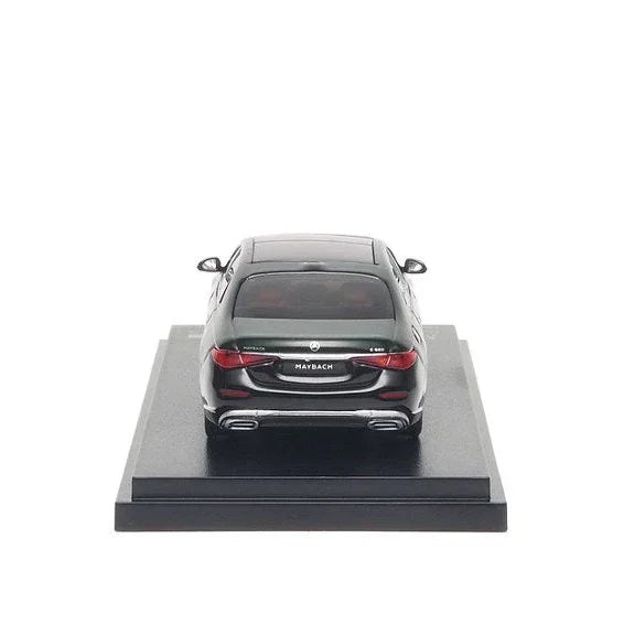 Premium scale diecast model car – Mercedes-Benz Maybach S 680 V12 Edition - 2025, 1:64 Scale (Olive Metallic / Obsidian Black) Collectible