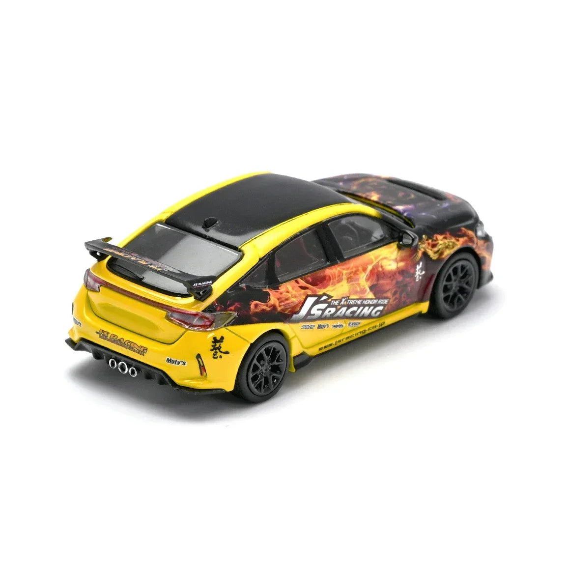 Premium scale diecast model car – *PRE-ORDER* Honda Civic Type R (FL5) J'S Racing "MAOU", 1:64 Scale Collectible