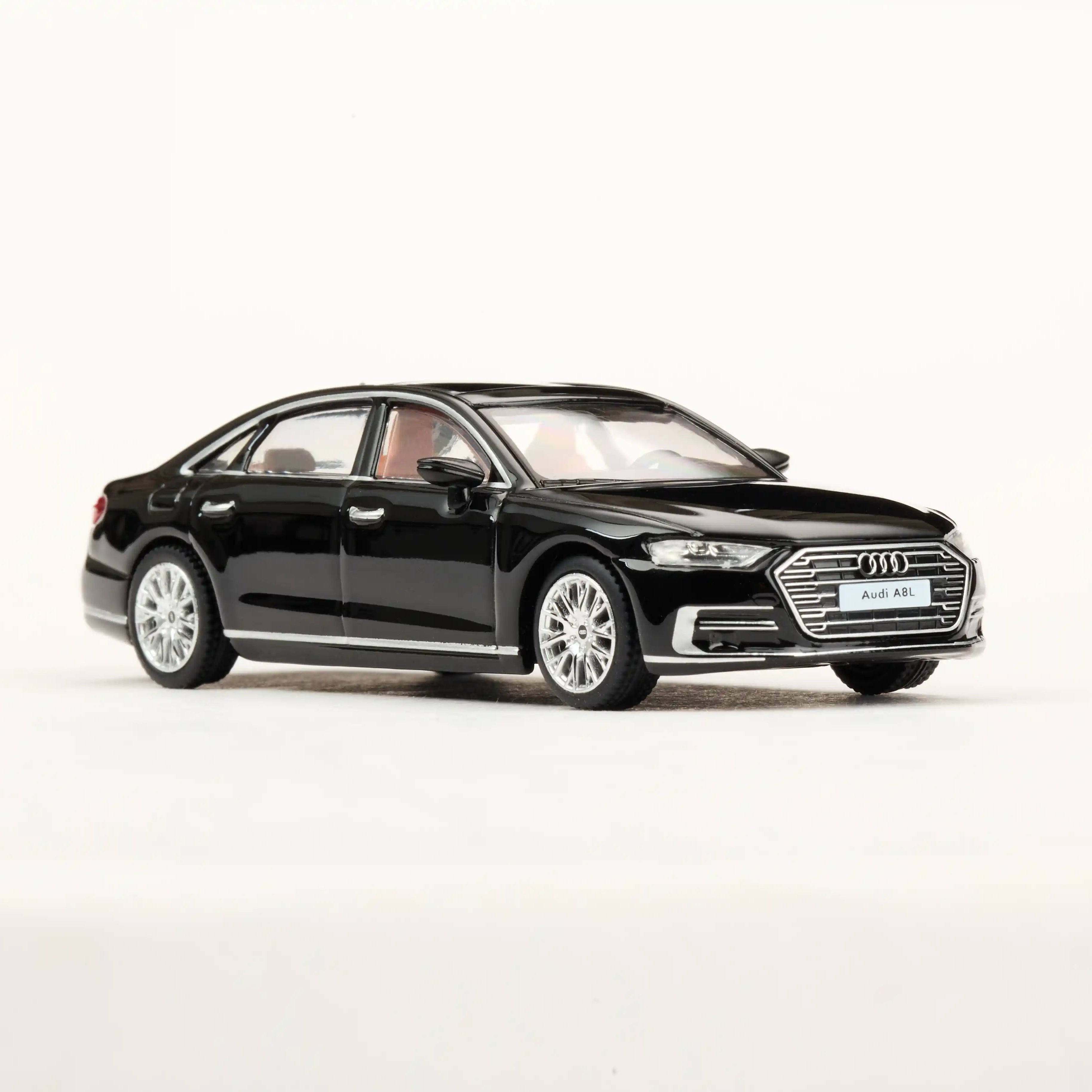 Premium scale diecast model car – Audi A8L 2021, 1:64 Scale (Black) Collectible