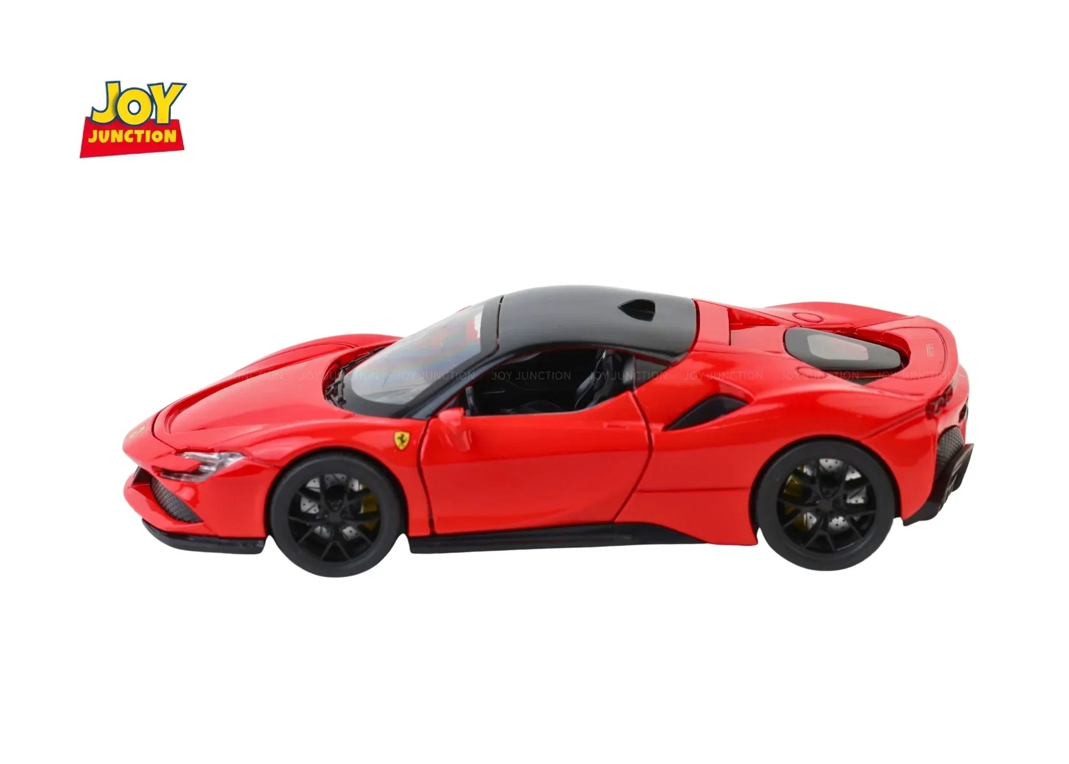 Premium scale diecast model car – Ferrari SF90 Pullback Toy Car - Light, Sound with Openable Doors, 1:32 Scale Collectible