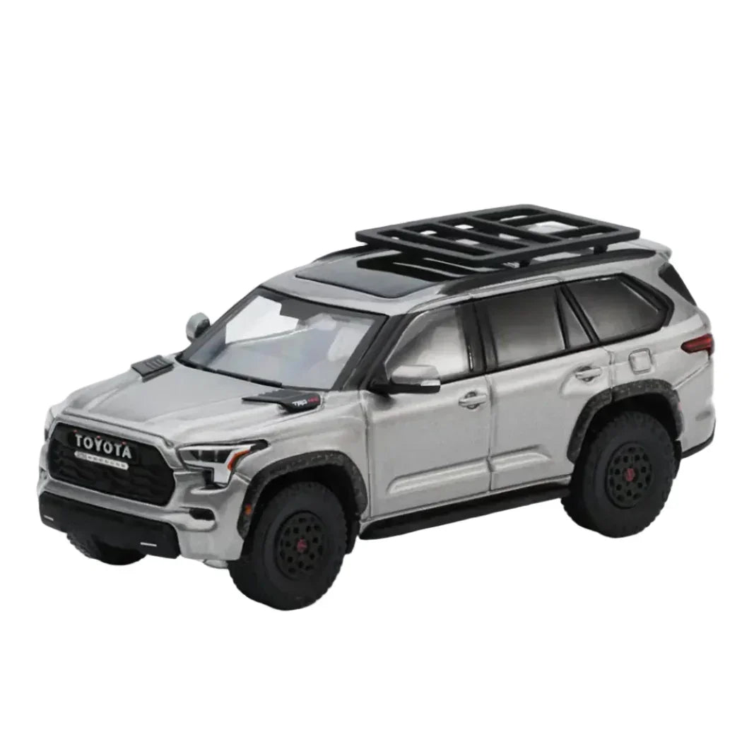 Premium scale diecast model car – Toyota Sequoia TRD PRO LHD, 1:64 Scale (Chrome Grey) Collectible