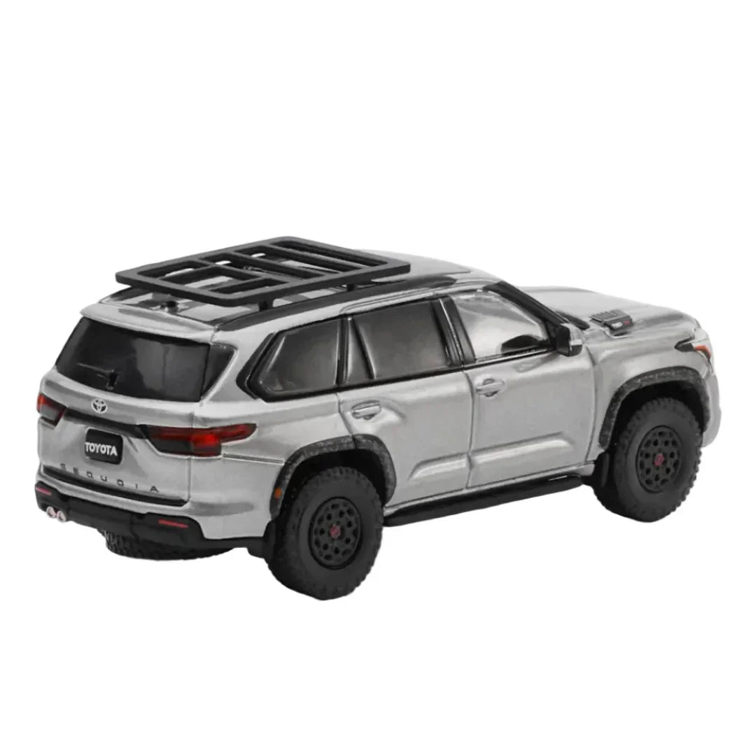 Premium scale diecast model car – Toyota Sequoia TRD PRO LHD, 1:64 Scale (Chrome Grey) Collectible