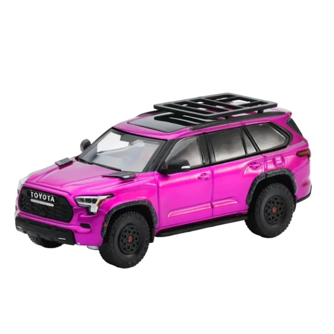Premium scale diecast model car – Toyota Sequoia TRD PRO LHD, 1:64 Scale (Chrome Purple) Collectible