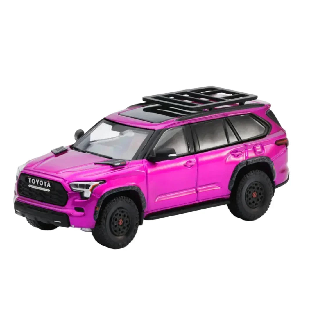 Premium scale diecast model car – Toyota Sequoia TRD PRO LHD, 1:64 Scale (Chrome Purple) Collectible