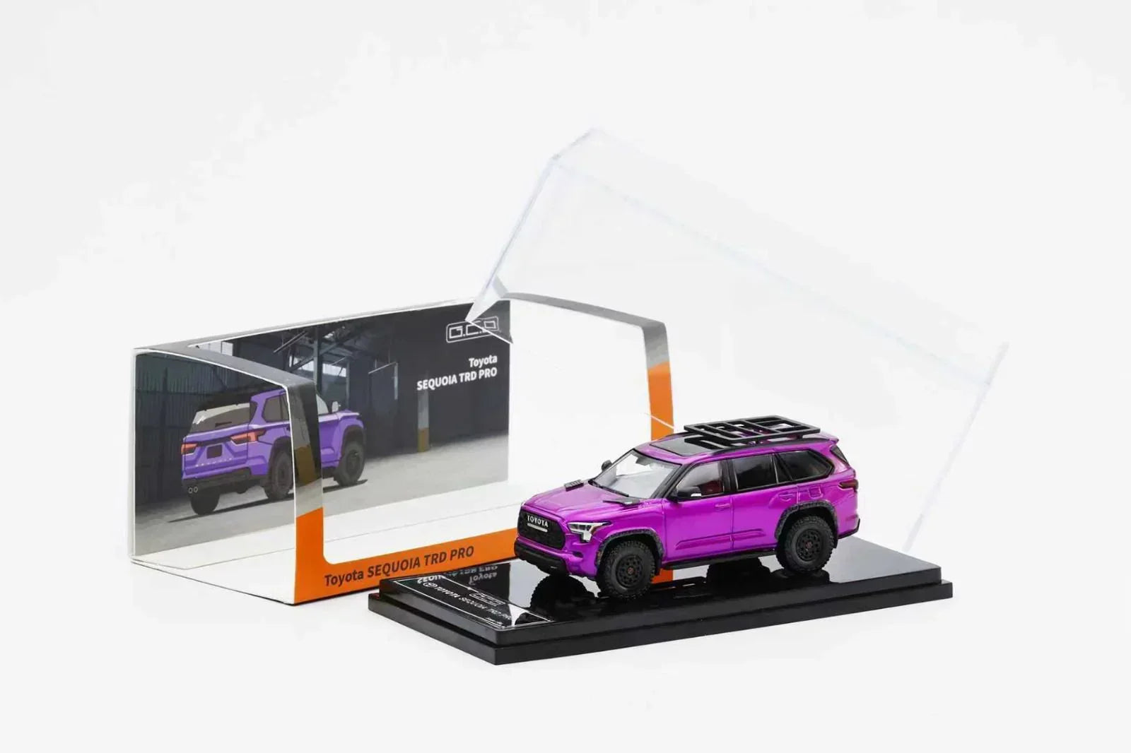 Premium scale diecast model car – Toyota Sequoia TRD PRO LHD, 1:64 Scale (Chrome Purple) Collectible