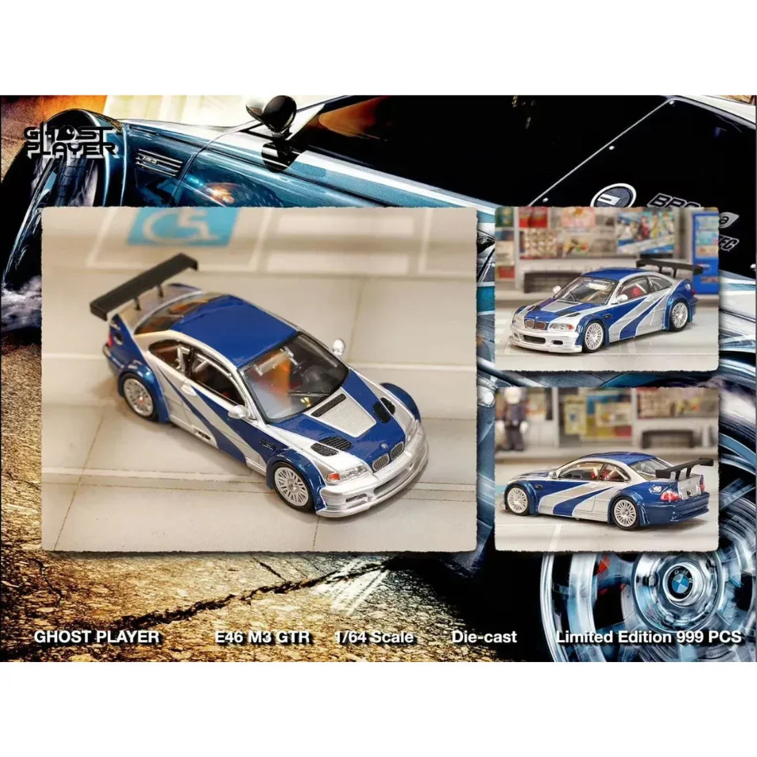 BMW M3E46 GTR (Limited to 1 of 999), 1:64 Scale