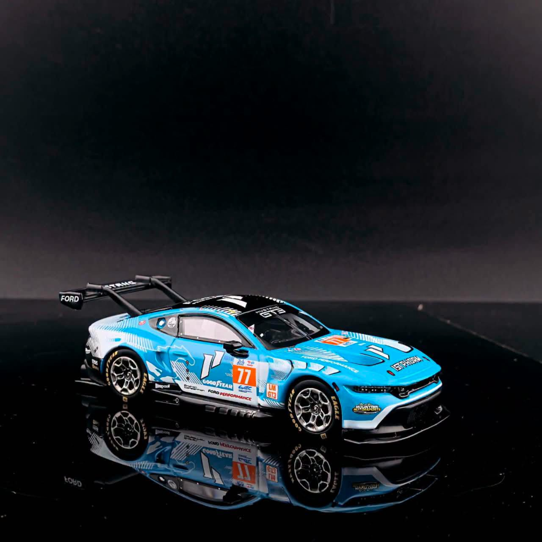 *Pre-Orders* Mustang GT3 Blue #77 Livery (Limited to 1000pcs), 1:64 Scale