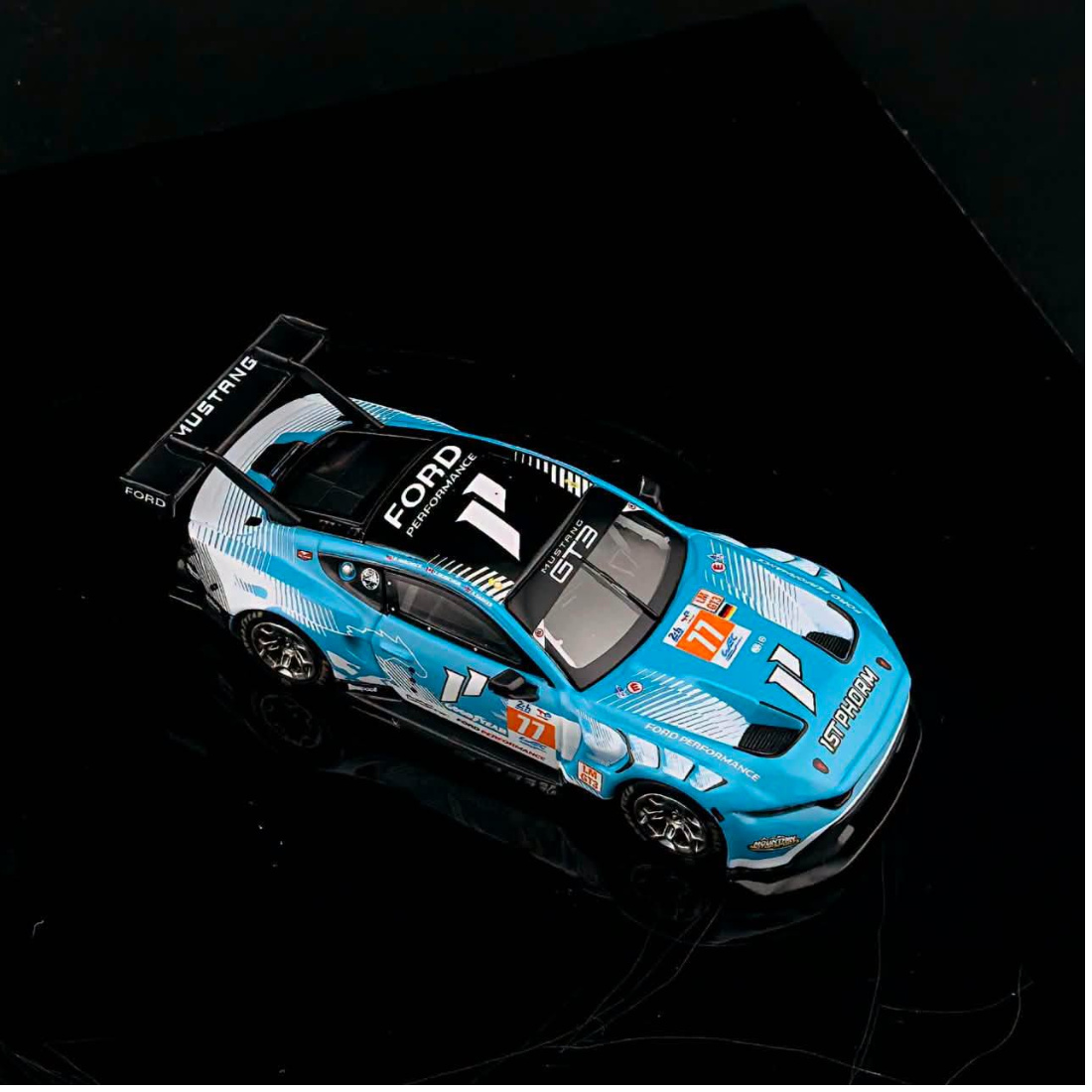 *Pre-Orders* Mustang GT3 Blue #77 Livery (Limited to 1000pcs), 1:64 Scale