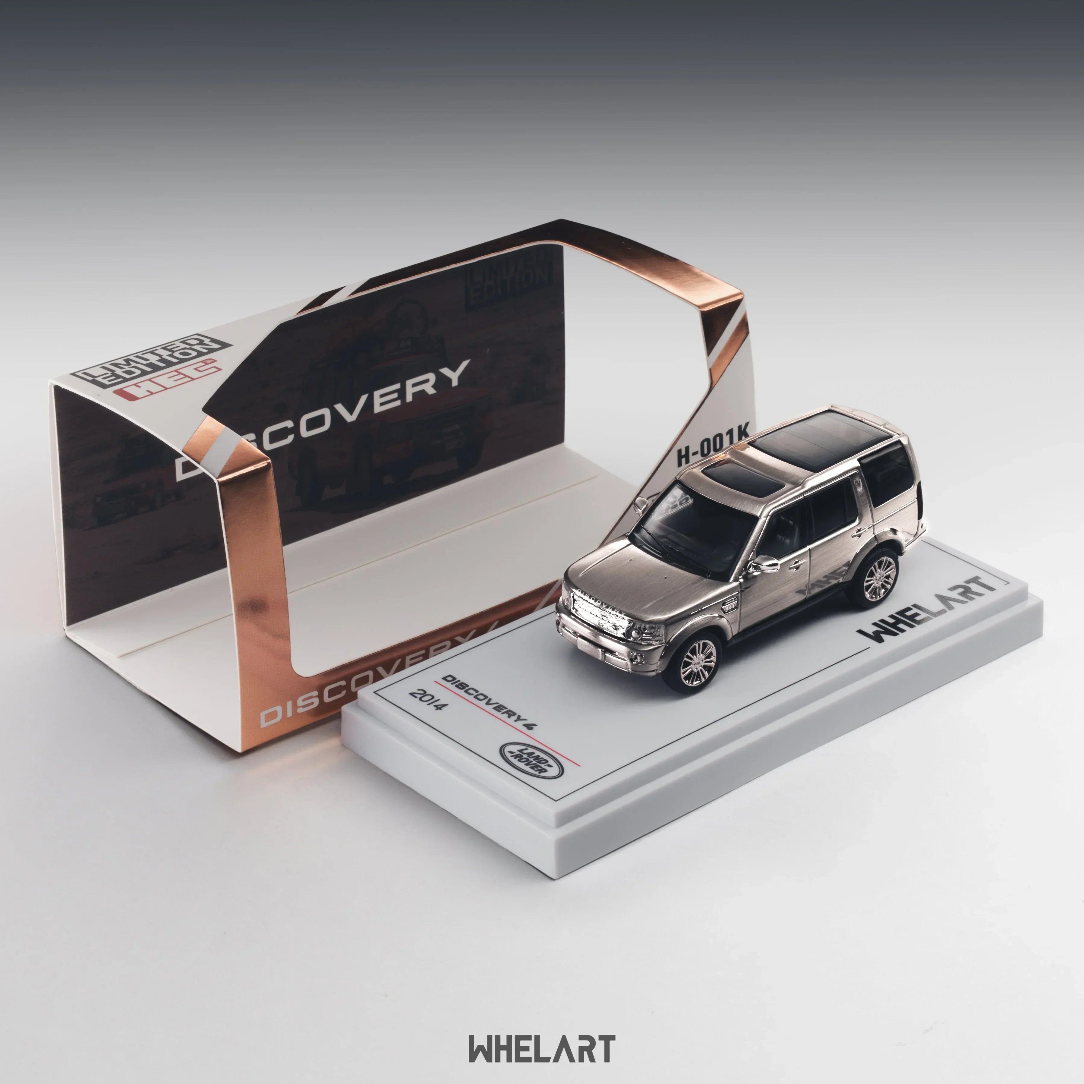 Premium scale diecast model car – *HEC 2026* 2014 Discovery 4 Limited to 599, 1:64 Scale (Silver Chrome) Collectible