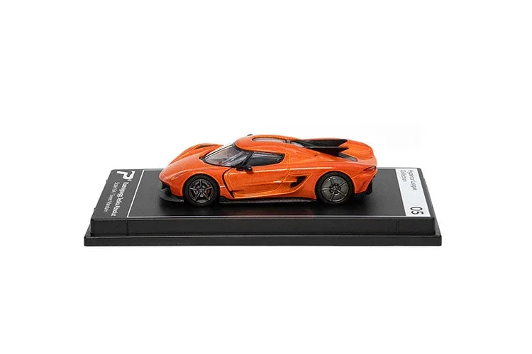 Premium scale diecast model car – Koenigsegg Jesko Absolut, 1:64 Scale (Orange) Collectible