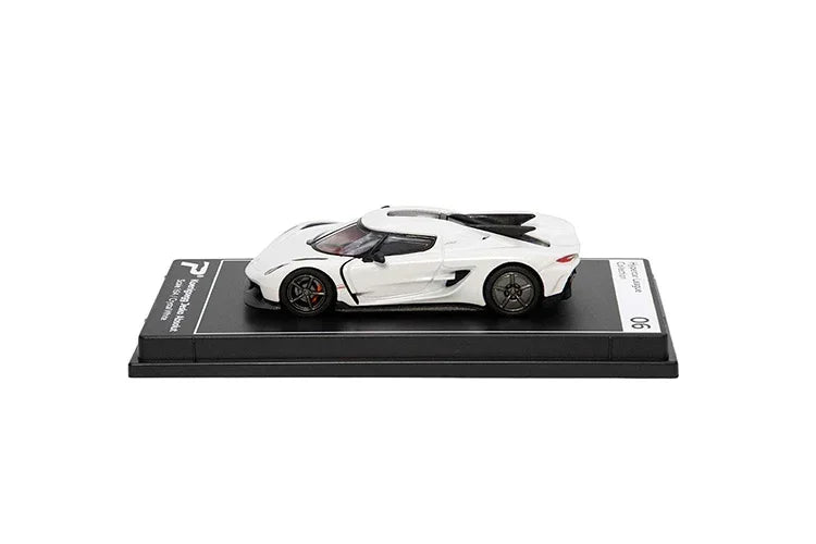 Premium scale diecast model car – Koenigsegg Jesko Absolut, 1:64 Scale (White) Collectible