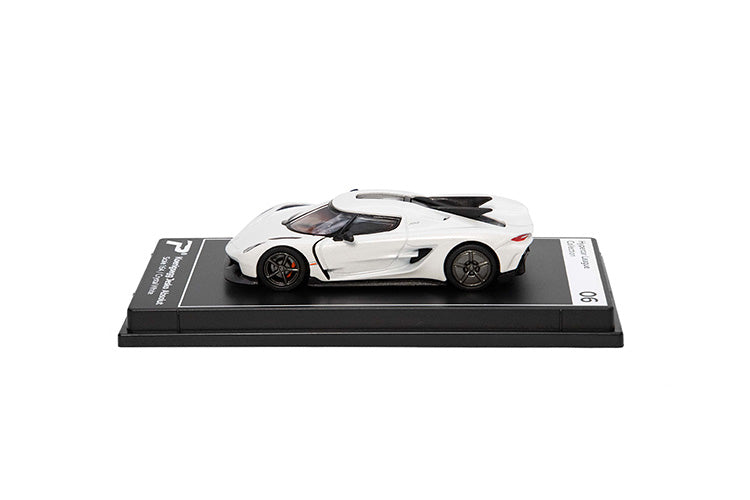 Premium scale diecast model car – Koenigsegg Jesko Absolut, 1:64 Scale (White) Collectible