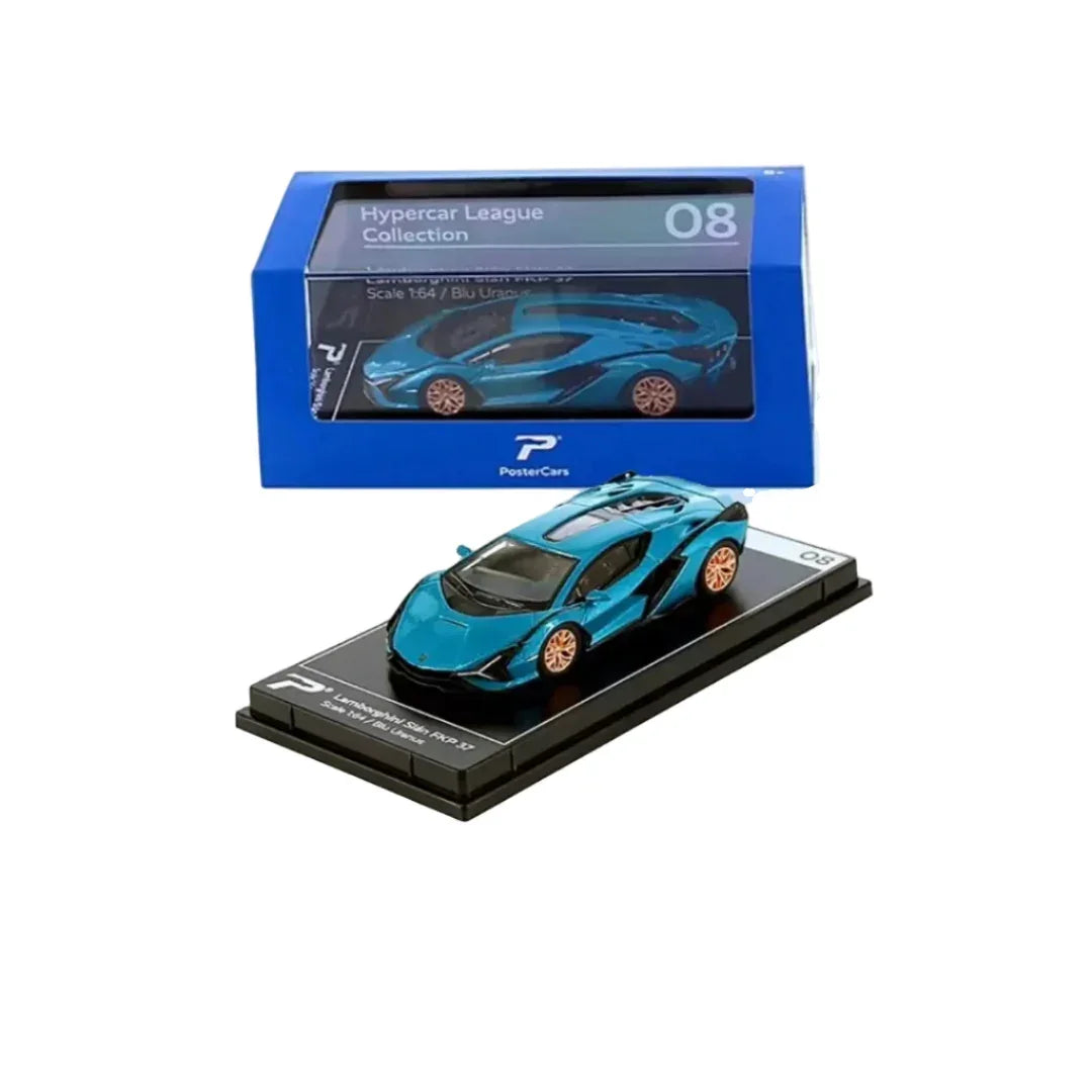 Premium scale diecast model car – Lamborghini Sian FKP 37, 1:64 Scale (Dark Cyan) Collectible