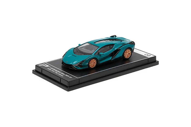 Premium scale diecast model car – Lamborghini Sian FKP 37, 1:64 Scale (Dark Cyan) Collectible