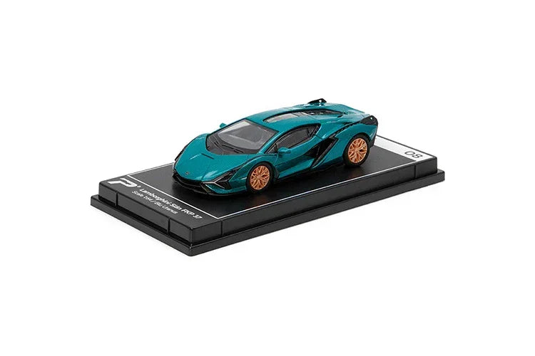 Premium scale diecast model car – Lamborghini Sian FKP 37, 1:64 Scale (Dark Cyan) Collectible