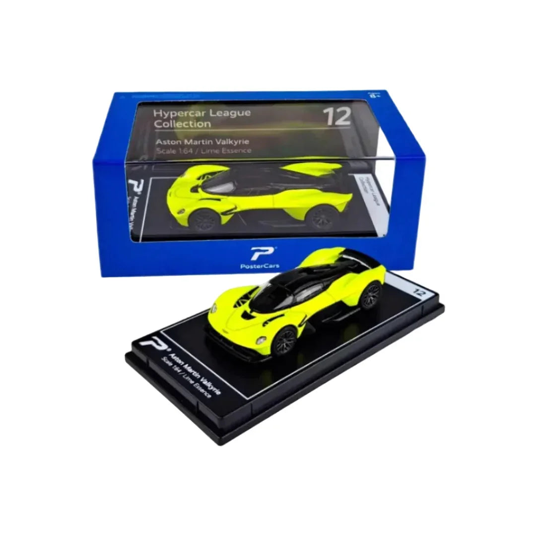 Premium scale diecast model car – Aston Martin Valkyrie, 1:64 Scale (Lemon Green) Collectible