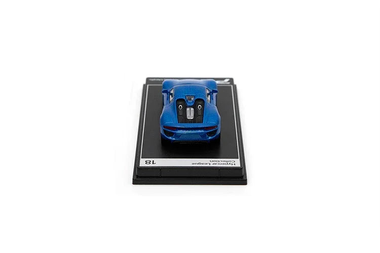 Premium scale diecast model car – Porsche 918 Spyder, 1:64 Scale (Blue) Collectible
