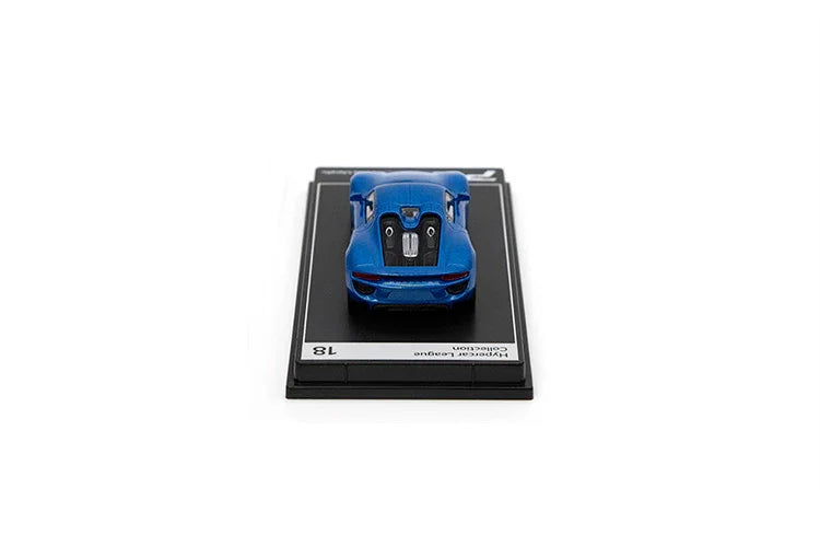 Premium scale diecast model car – Porsche 918 Spyder, 1:64 Scale (Blue) Collectible