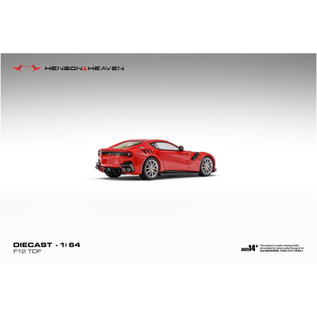 *PRE-ORDER* Ferrari F12 TDF Rosso Scuderia with Silver Rims, 1:64 Scale