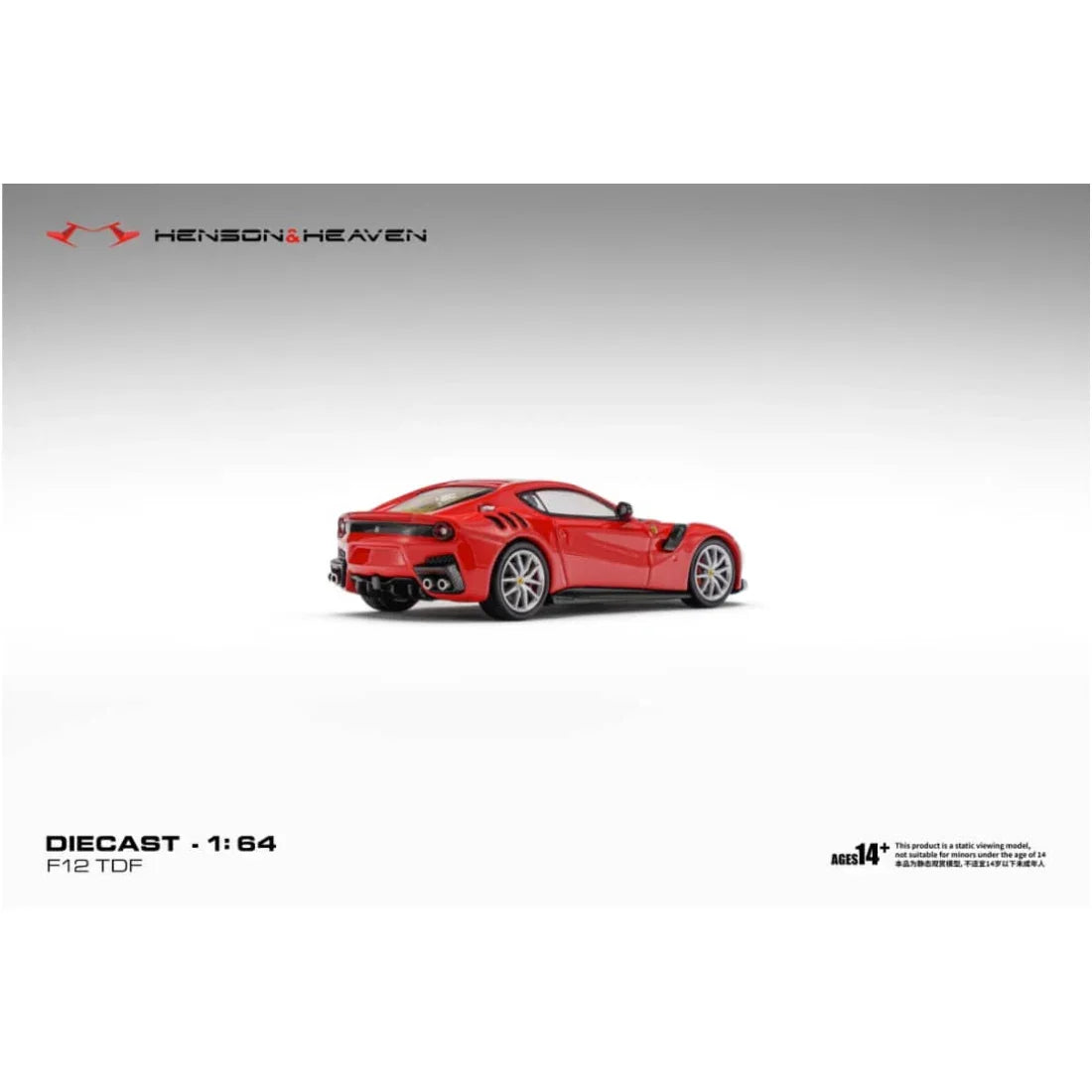 *PRE-ORDER* Ferrari F12 TDF Rosso Scuderia with Silver Rims, 1:64 Scale