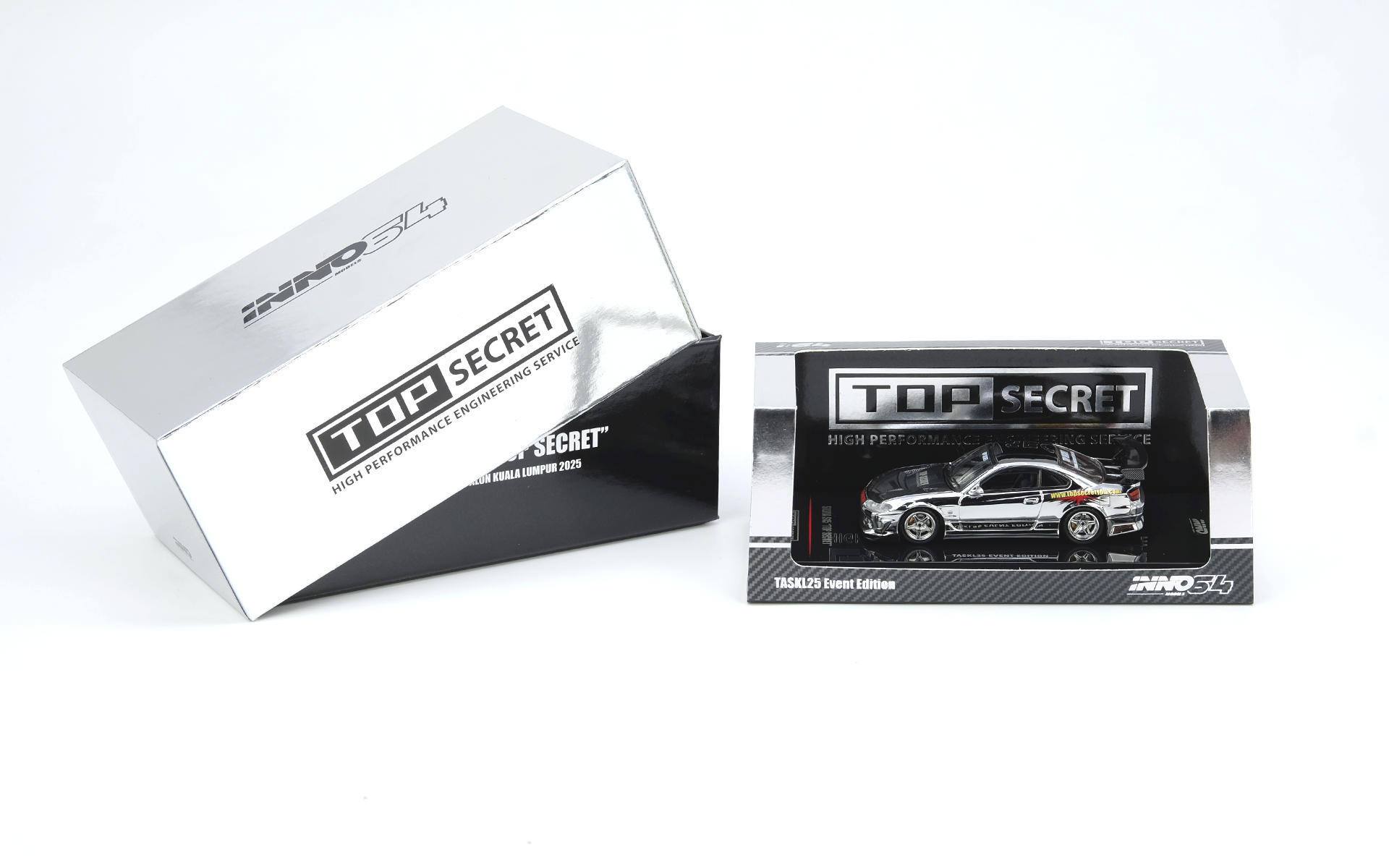 Premium scale diecast model car – Top Secret Silvia S15 Tokyo Auto Salon Kuala Lumpur 2025 Event Edition, 1:64 Scale (Chance of Gold Chrome Chase Car) Collectible