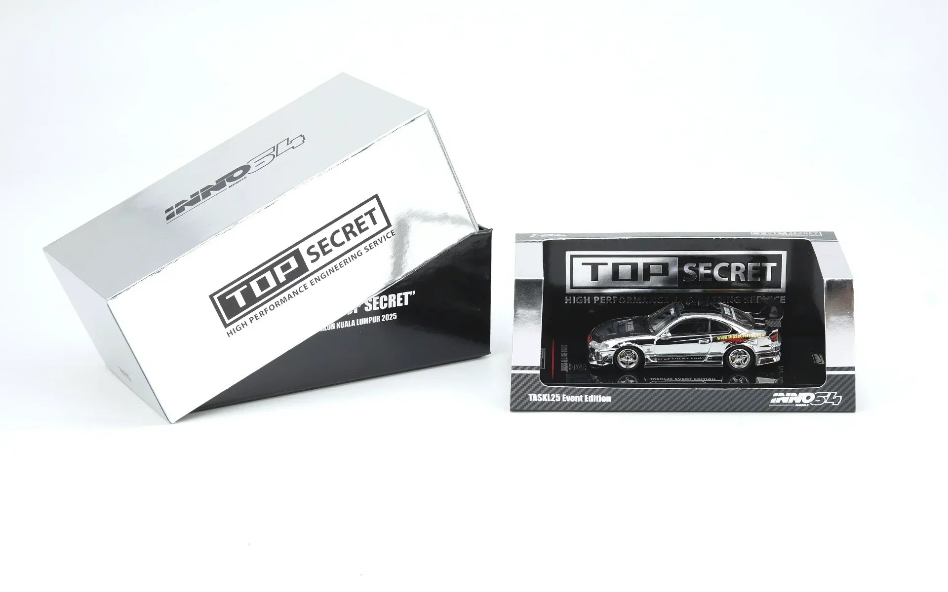 Premium scale diecast model car – Top Secret Silvia S15 Tokyo Auto Salon Kuala Lumpur 2025 Event Edition, 1:64 Scale (Chance of Gold Chrome Chase Car) Collectible
