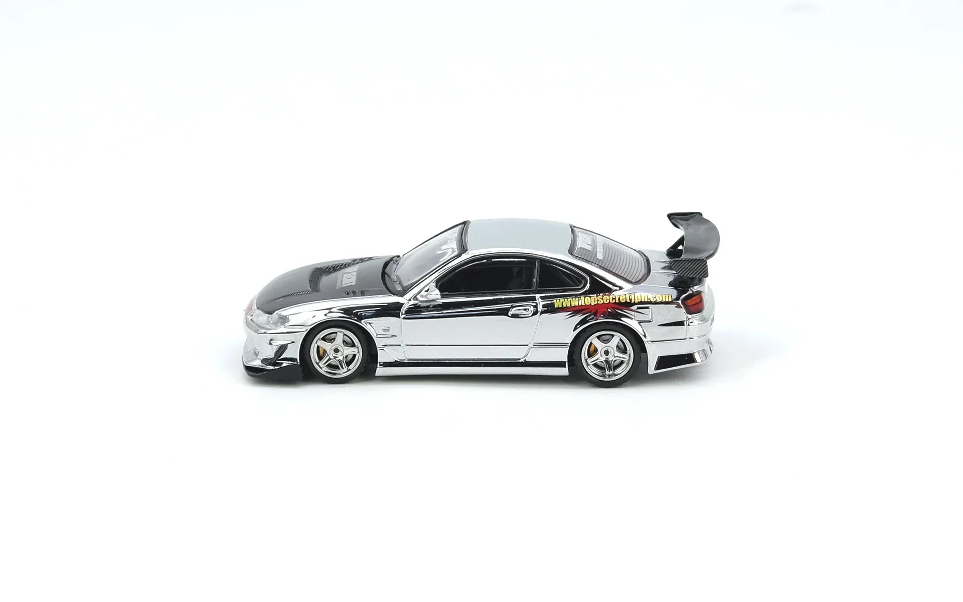 Premium scale diecast model car – Top Secret Silvia S15 Tokyo Auto Salon Kuala Lumpur 2025 Event Edition, 1:64 Scale (Chance of Gold Chrome Chase Car) Collectible