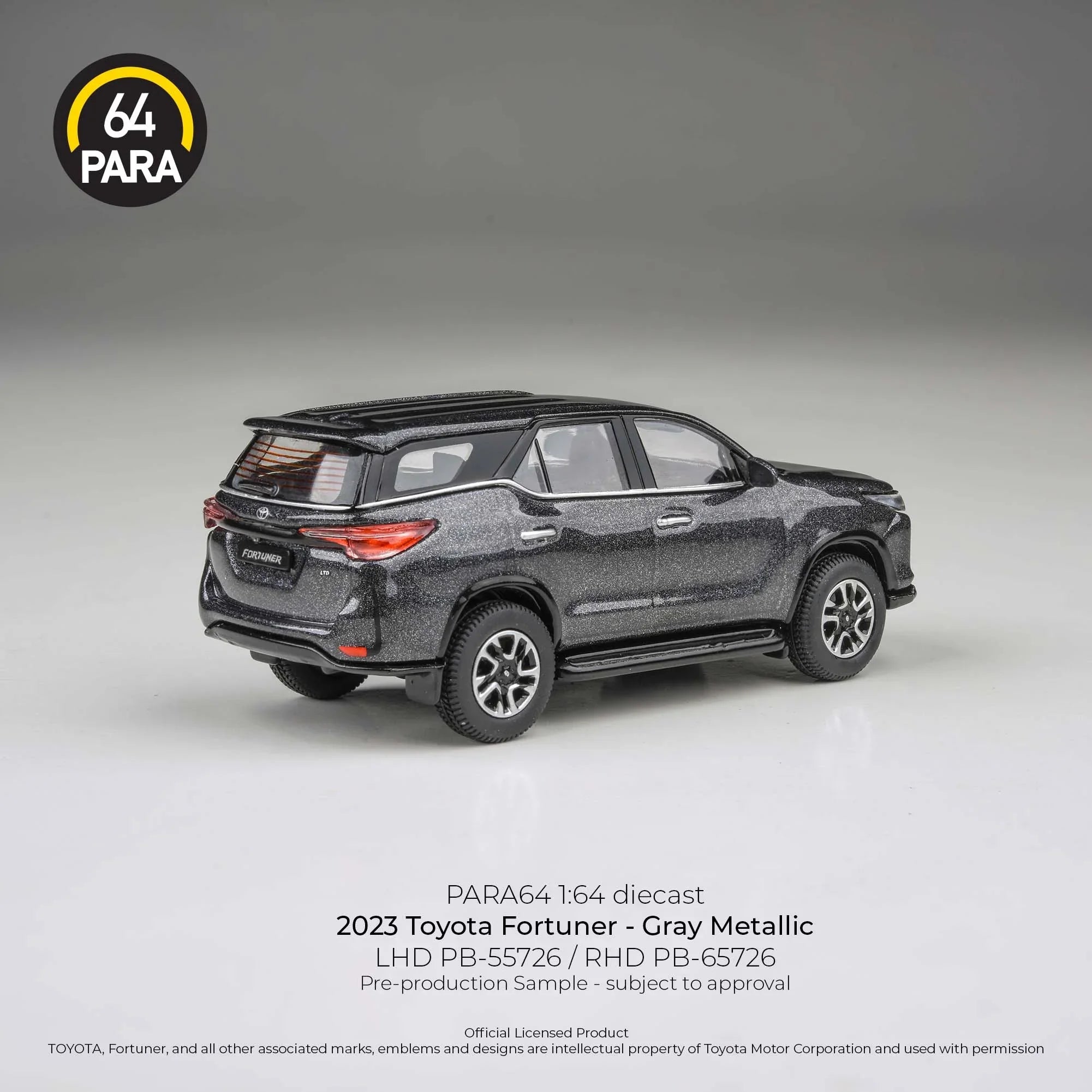 *PRE-ORDER* Toyota Fortuner 2023 , 1:64 Scale (Grey Metallic)