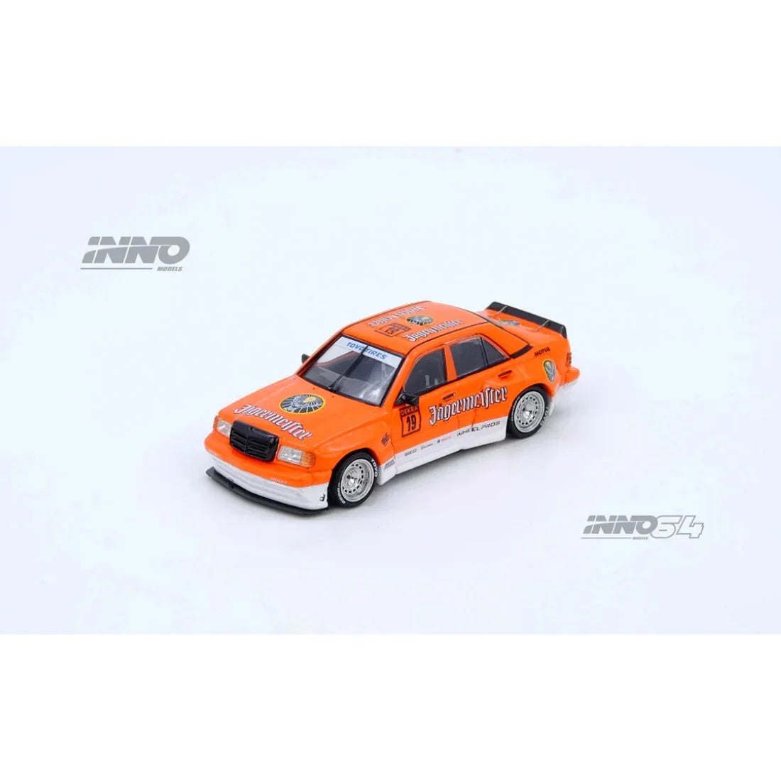 Premium scale diecast model car – Mercedes Pandem Rocket Bunny 190E Jagermeister, 1:64 Scale Collectible